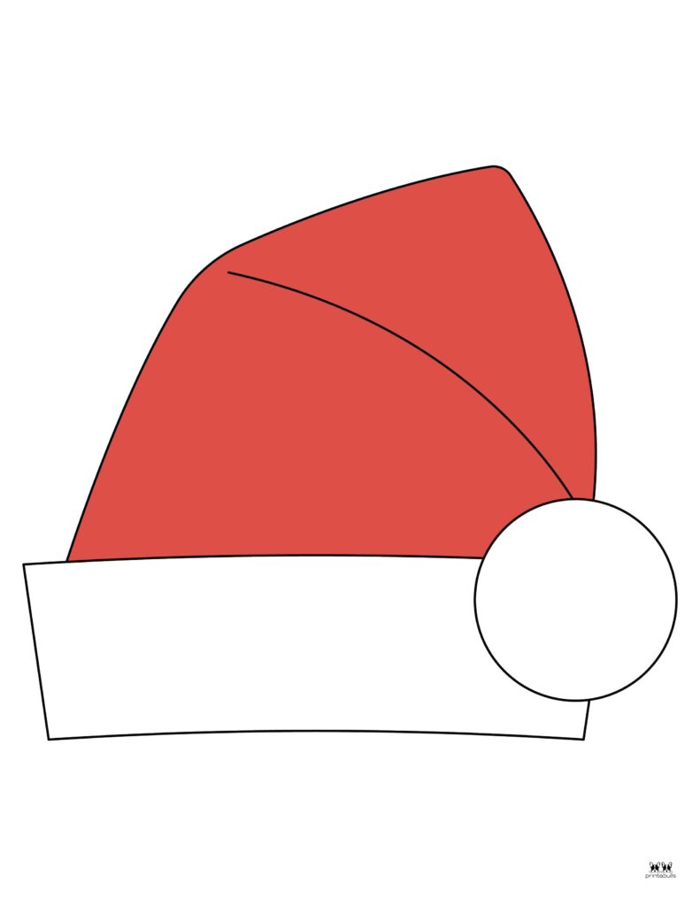 santa hat templates & coloring pages - free | printabulls